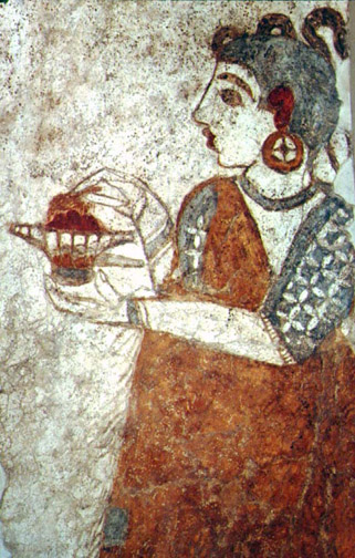 woman with offering