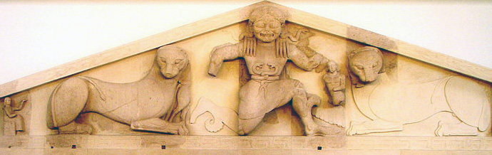 Wide view of the Gorgon metope