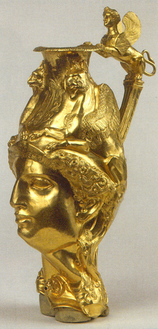 vessel in the form of a woman's head