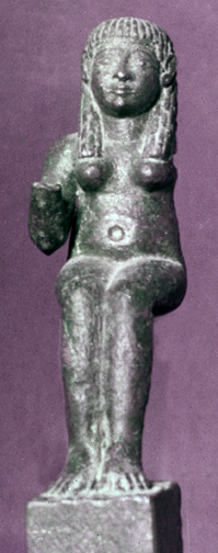 seated goddess in egyptian style