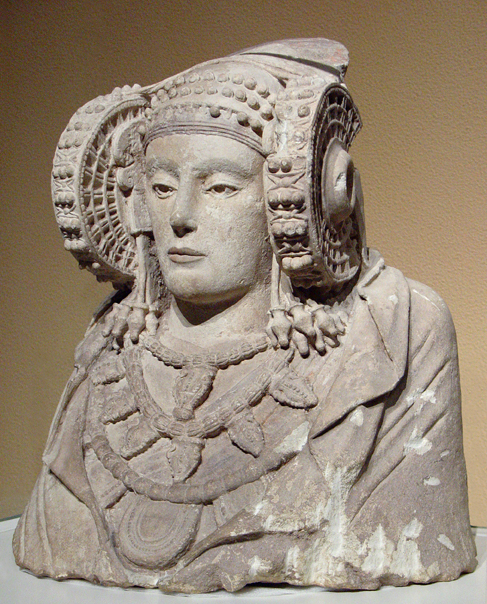 richly adorned bust of lady