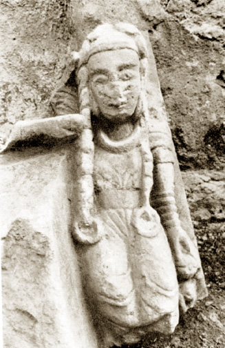 statue of a lady being excavated
