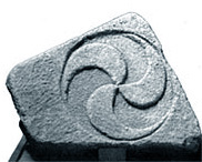 another triskele whorl stone