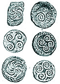 stones with spiral reliefs