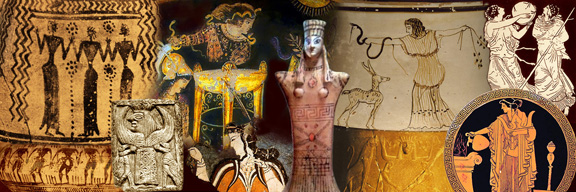 montage of Greek priestesses and goddesses