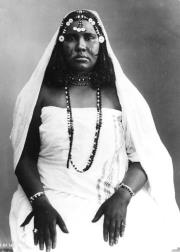 Oromo woman, possibly wearing a cäle rosary, 1890