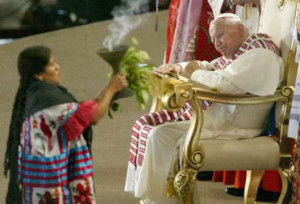 Mexicana curandera smudging the pope: gifts and blessings from sources as yet unrecognized