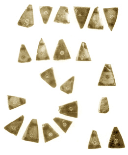 triangular flat amber pendants