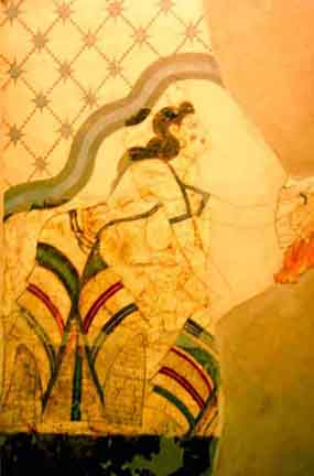 a woman gathering