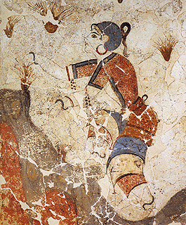 closeup of girl with saffron