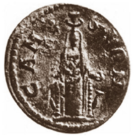 Hera coin with high polos crown with horns