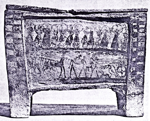 women mourning with arms raised in circle pattern
