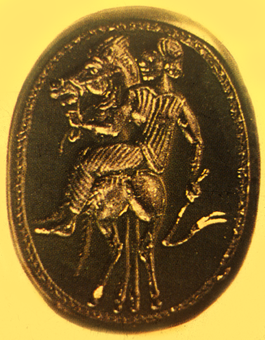 a dashing woman riding horse