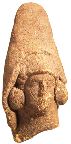 tall headdress on female head