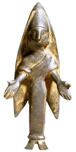 woman praying with outstretched arms